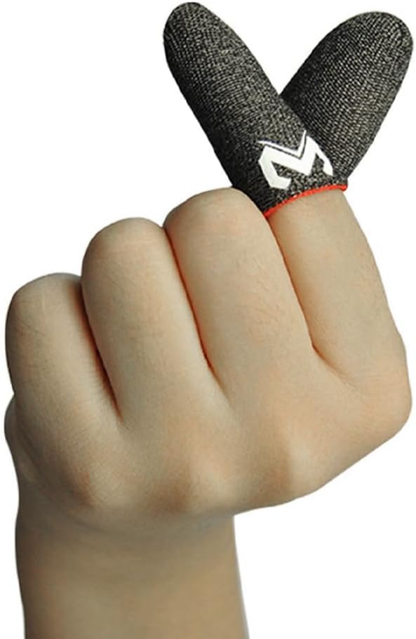 8 Pack Gaming Finger Sleeves, Anti Sweat Gaming Thumb Sleeve Silver Fiber Thin Mobile Finger Protectors Smooth Feel Gamer Gloves Accessories for Most Touchscreen Devices Tablet Phone - Image 6
