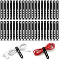40 Pcs Black Silicone Cable Ties, Reusable Cable Straps Wire Organizer. by RUGLAMZHIP