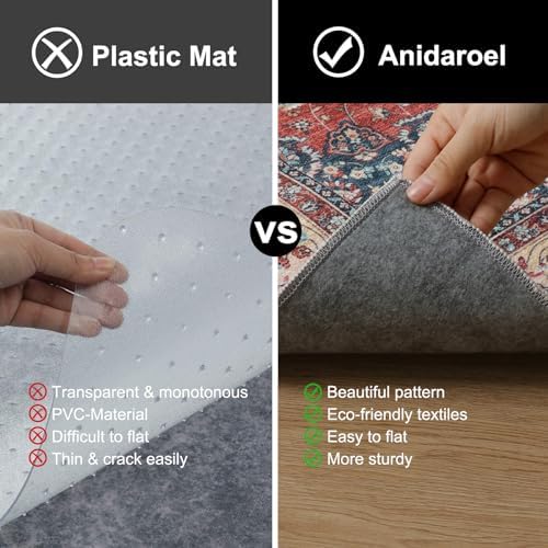 Anidaroel Chair Mat for Hardwood Floor, 48"x60" Desk Chair Mat for Hard Floors, Anti-Slip Office Rugs for Rolling Chairs - Image 4