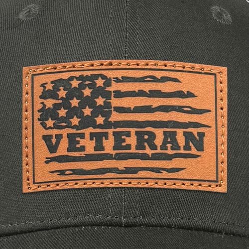 Hat for Men Women, Baseball Cap Gifts for Men Women, Adjustable Cotton Leather Patch Trucker Baseball Cap - Image 3