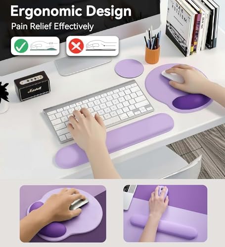 Mouse Pad with Keyboard Wrist Rest,Ergonomic Mousepad Support Set - Image 3