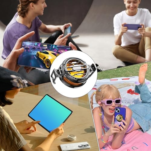 Black Phone Cooling Fan – Magnetic with Fast Heat Dissipation | Portable Smartphone Cooler for gamings Video Calls Vlogging Live Broadcasting Outdoor Use Streaming Entertainment - Image 5