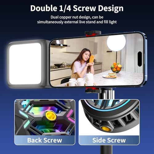 Neveika Cell Phone Cooler with LED, Cooling Power, Compatible with 2.5-3.5 Inch Wide Smartphones for Gaming, Live Streaming and Video Recording - Image 4