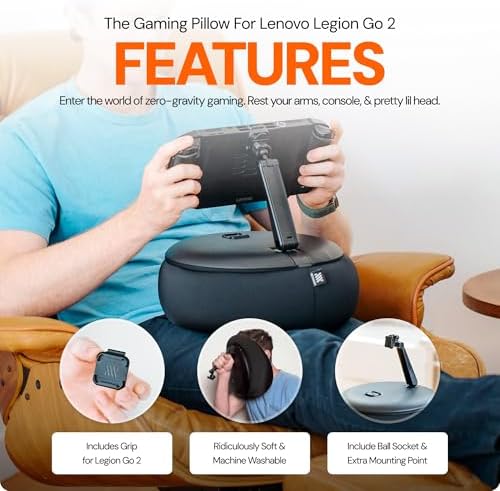 Mechanism Gaming Pillow for Lenovo Legion Go 2 | Experience Zero Gravity Gaming with Our Gamer Cushion | Ridiculously Soft & Machine Washable Pillow for Video Games (Legion Go 2 Grip) - Image 2