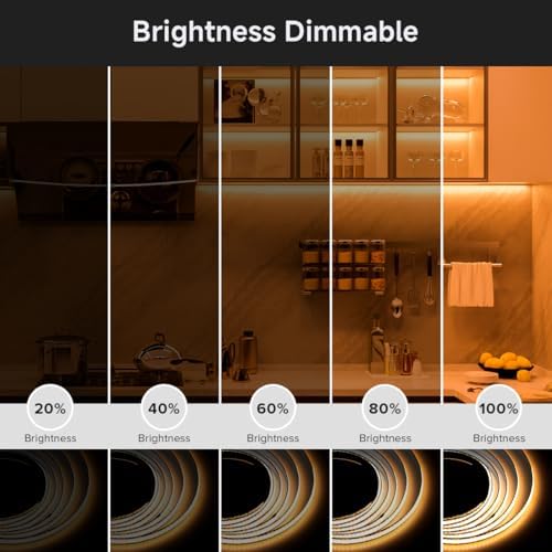 BTF-LIGHTING 5V USB COB LED Strip Lights 9.8FT Warm White 2700K - Image 4