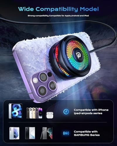 Doge&Vollar 25W Qi2 Certified Magnetic Charger with Cooling System - Phone Cooler for Gaming, Magsafe Charger for iPhone 17/16/15/14/13/12 Series - Image 6