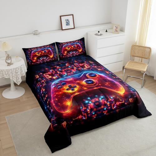 Feelyou Kids Boys Gamer Comforter Set 3D Game Gamepad Toddler Size Bedding Set for Teens Girls Game Console Duvet Quilt Soft Microfiber - Image 3