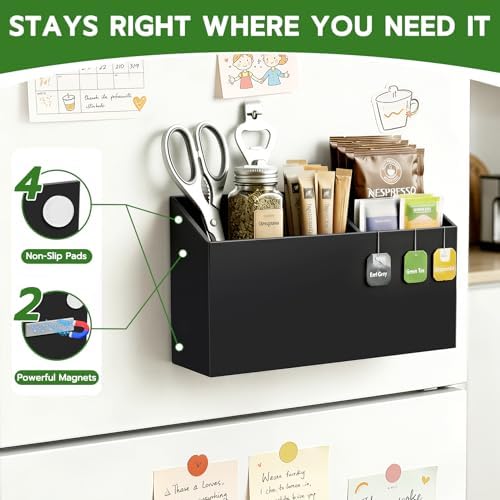 MR.MATE Magnetic Pen Holder,Black Magnetic Marker Cup for Fridge Whiteboard - Image 5
