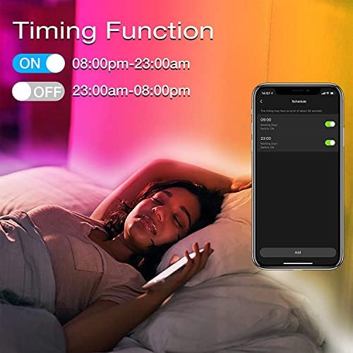 DAYBETTER Smart WiFi Led Lights, Tuya App Controlled, Compatible with Alexa and Google Assistant, Timer Schedule, RGB Strip Color Changing Décor for Bedroom Party Kitchen, 200ft - Image 5