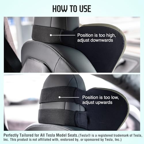 Car Neck Pillow for Driving Seat, Soft Memory Foam Headrest Pillow with Adjustable Strap and Removable Cover, Ergonomic Neck Support for Car, Office Chair, Gaming Chair – Dark Grey - Image 5