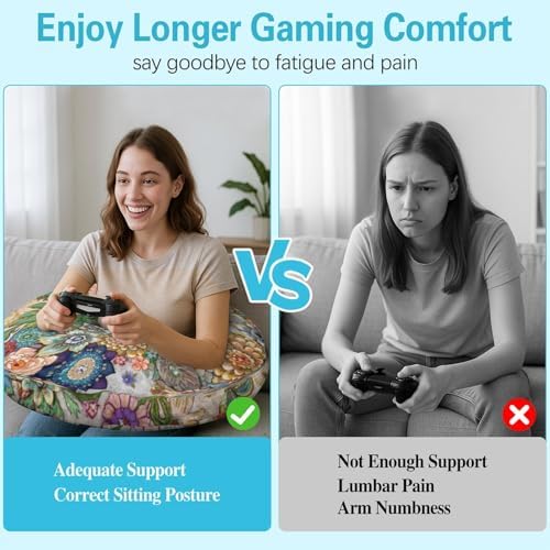 Queen Hero Lap Pillow for Reading & Gaming Lap Desk Pillows for Crocheting & Crafting with Elbow & Arm Support Cushion for Ergonomic Use on Bed and Couch - Image 3