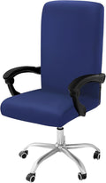 Smiry Stretch Printed Office Computer Desk Chair Covers, Navy | Universal Desk Rotating Chair Slipcovers Removable Washable, Soft Fit Anti-Dust Spandex Protector Cover with Zipper by Smiry