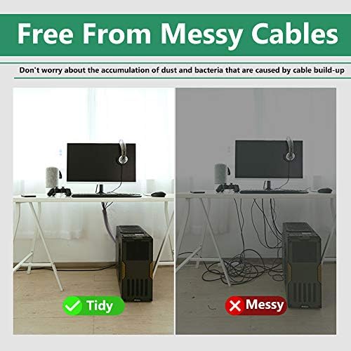 StangH Flexible Cable Management Sleeve kit, 39 Inches, 2 Pieces -Grey - Image 5