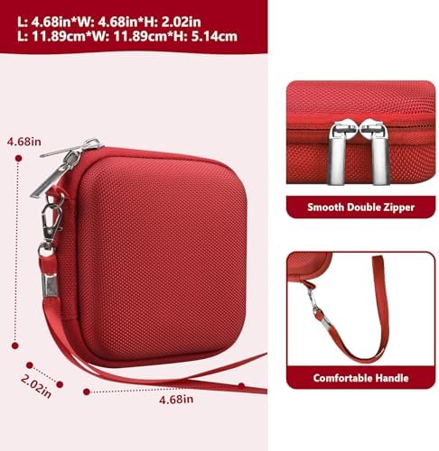 Supmay Carrying Case for Anbernic RG Rotate, RG34XXSP, RG35XXSP, Red - Image 3