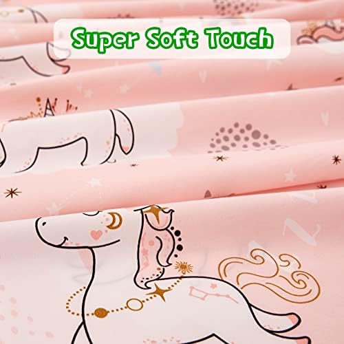 JSD Pink Unicorn Rainbow Kids Twin Sheet Set for Girls 3 Piece - Image 6