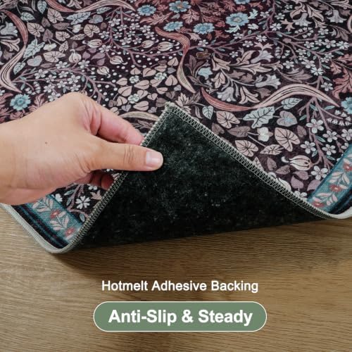 Anidaroel 36"x48" Floral Chair Mat for Hardwood Floor & Tile Floor, Office Chair Rug for Rolling Chair, Desk Chair Mat for Hard Floors, Anti-Slip Computer Gaming Chair Mat, Easy to Roll - Image 5