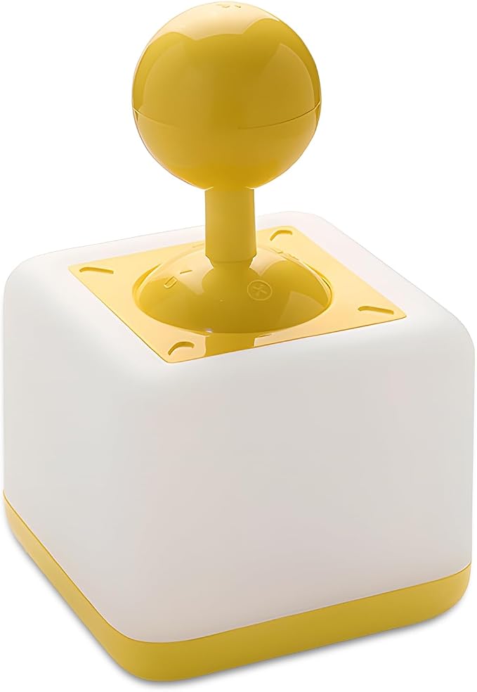 Rocker Night Light Lamp, 2-Speed Timer Bedside Lamp Rechargeable USB LED Companion Light with Joystick Design, DIY Emoji Stickers, 30-Minute Timer, Side Table Light for Bedroom (Yellow) - Image 8