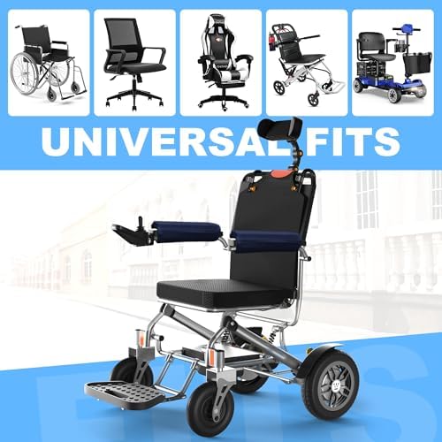 SPRING SEAON Wheelchair Accessories Armrest Covers, Memory Foam Pads, Pair | Short Plush Surface, Non-slip Bottom, Washable Covers, Wide Hook-and-loop Straps, For Transport, Office, And Gaming Chairs - Image 6