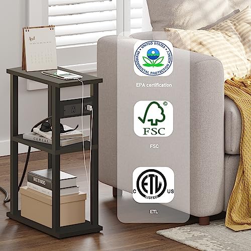 TUTOTAK Small Narrow Side Table, Set of 2 Skinny End Table - Image 4