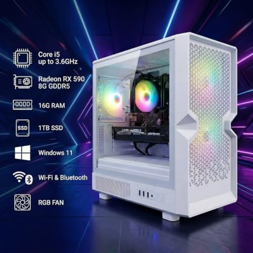 STGAubron Gaming PC Desktop,Core I5,RX 590 8G,16G RAM,1TB SSD - Image 2