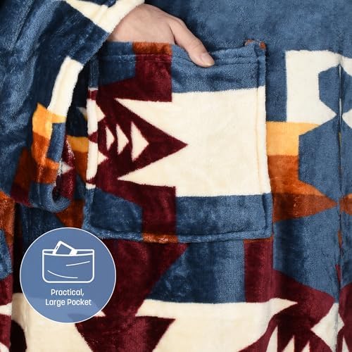 Catalonia Wearable Blanket with Sleeves for Women & Men, Fleece Wrap Throw - Image 6