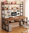 Pegboard Wall Organizer Panels.Modern Industrial Computer Desk with Storage Shelves & Pegboard - Stylish Home Office Workstation Table for Study, Writing, and Productivity，（Oak，47in） by Unknown