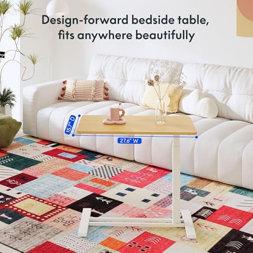 FLEXISPOT 32''Adjustable C Table Gas Spring Mobile Side End Table - Image 6