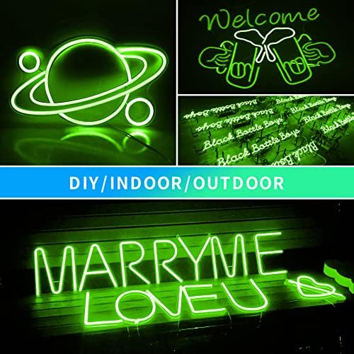 10M/2PCS/32.8FT/Neon Light Strip - Flexible LED Rope Light Waterproof Design for Indoor & Outdoor Use, Perfect for Parties, Holidays, and Home Decor [Power Adapter Not Included] Green - Image 4