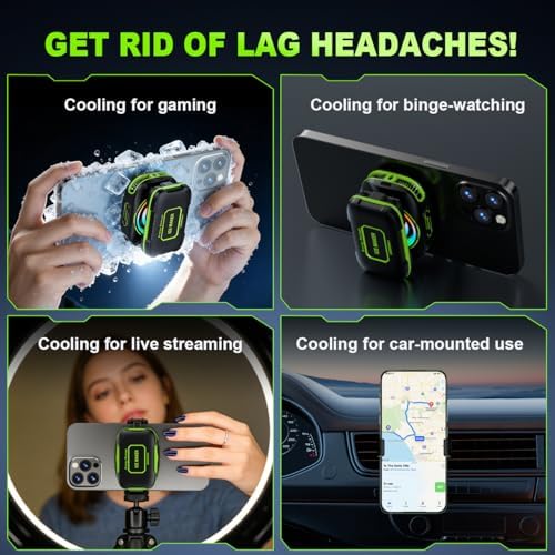 Cell Phone Cooler for Gaming, Magnetic Portable Rechargeable Battery Mobile Phones Radiator with RGB Lights for iPhone Series, iPad Pro, Tablet, TikTok Live - Image 2