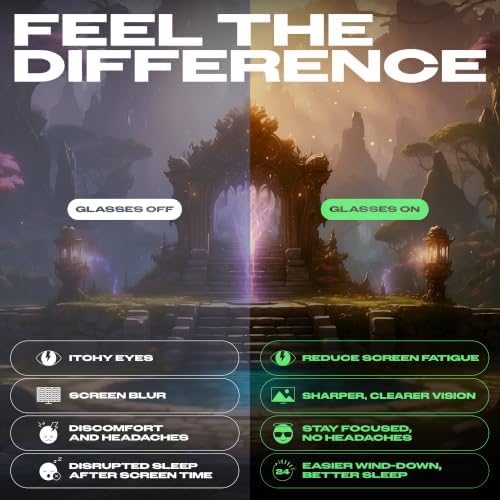 Titan Gaming Glasses, Blue Light Blocking, Night Driving Glasses for Men, Computer Protection, Gift for Gamers - Image 6