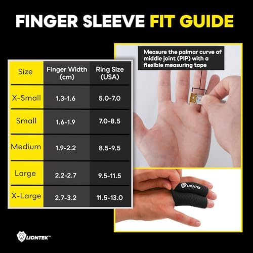 LIONTEK Double Flow Finger Sleeve V3 Pair — Joint Support & Compression for Activity, BJJ, Fitness, Volleyball, Basketball, and More (Small) - Image 6