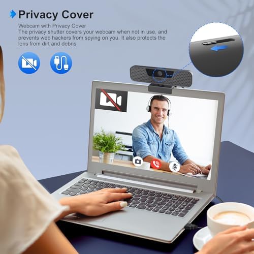 ToLuLu 4K Auto Focus Webcam for PC, 4 AI Noise-Canceling Mics UHD Web cam - Image 7