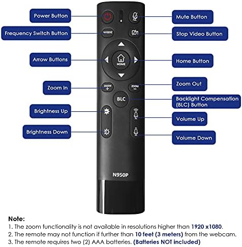Zoom Certified, NexiGo N950P (Gen 2) 4K Zoomable Webcam, RF Remote, Sony_Starvis Sensor, 5X Digital Zoom, Pro Web Camera with Dual Stereo Mics - Image 5