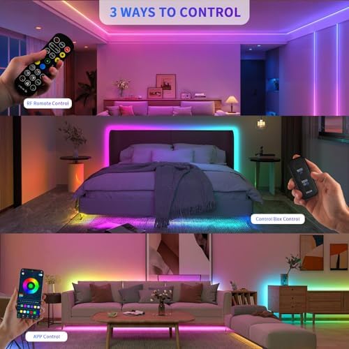 COB RGB Smart IC Strip Lights 20FT/6M UL-Color Flowing Strip Light - Image 4