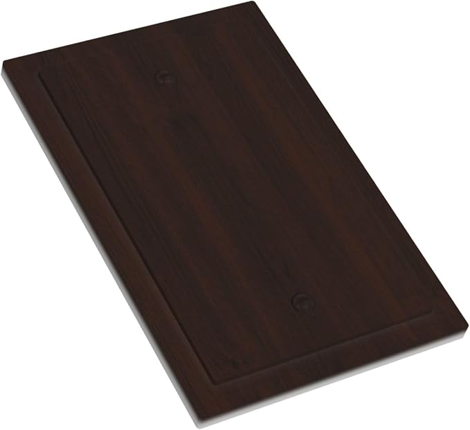 Decorative Light Switch Cover Plate Rustic Vintage Dark Brown Wood Grain 1 Gang No Device Single Blank Outlet Covers Wall Plate Switchplate Covers Dimmer Faceplate for Farmhouse Decor - Image 3
