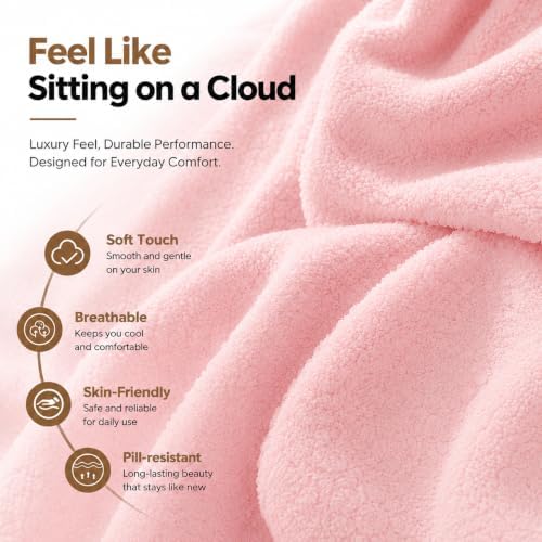 Big and Tall Office Chair with Footrest & Flip Armrests | Teddy Fleece Ergonomic Desk Chair, for Pets & Cross-Legged Sitting, Wide Seat Reclining Executive Computer Chair, Pink - Image 6