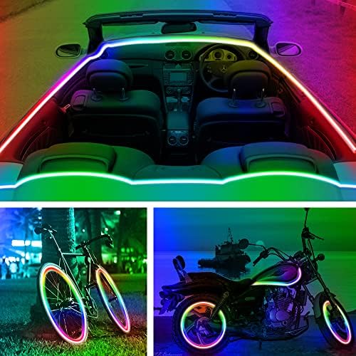 RUISHINE Battery Operated LED Strip Lights 32.8ft, Battery Powered Led Strip Lights for Bedroom Color Changing APP Remote, USB Led Lights for TV, Room, Kitchen, Party - Image 4