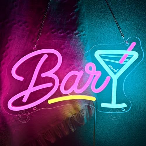 SYLHOME Bar Led Neon Light Sign Home Champagne Beer Wine Bar Pub Wall Decor - Image 3
