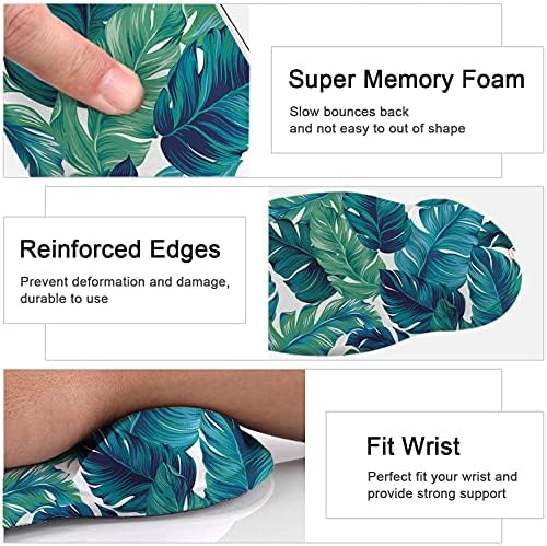 Lateefah Ergonomic Mouse Pad with Wrist Rest and Keyboard Wrist Rest Set | Non-Slip Memory Foam Wrist Rest for Computer Keyboard, Easy Typing, Pain Relief, Mousepad Wrist Support for Home Office Game - Image 3