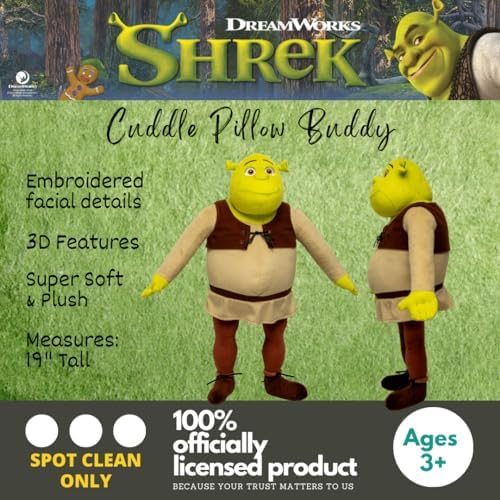 Collectibles DreamWorks Shrek Bedding Super Soft Cozy Decorative Cuddle Pillow, (Officially Licensed Product) By Franco - Image 3