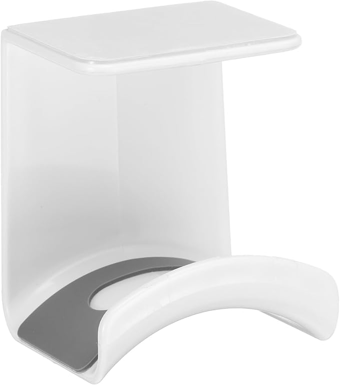 uxcell Headphone Stand, 1 Pcs ABS Headset Holder Adhesive Headphone Holder Hook Mount Headphone Hanger Hook Under Desk for Gaming Headphones Earphones Cables, White(Hanging) by uxcell