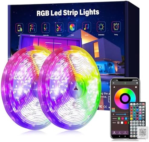 Ledagic Led Lights for Bedroom 150ft (2 Rolls * 75ft) Led Lights Music Sync by Ledagic