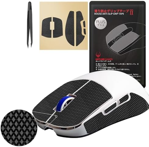 HOTLINEGAMES [ Grip Upgrade 2.0 Plus Anti Slip Grip Tape Compatible with Ninjutso Sora V2 Wireless Gaming Mouse Skins, Sweat Resistant, Cut to Fit, Easy to Apply, Performance Upgrade by HOTLINEGAMES