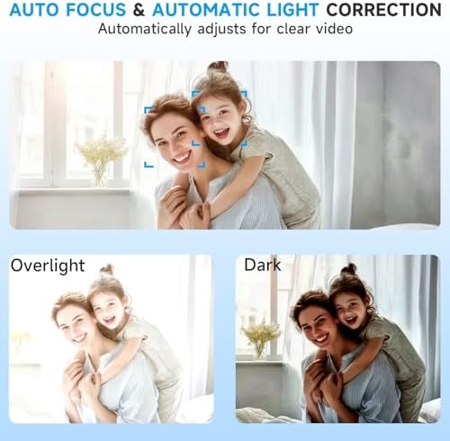 AOC 4K Webcam for PC, Streaming Camera with Noise-Canceling Mic, White - Image 3