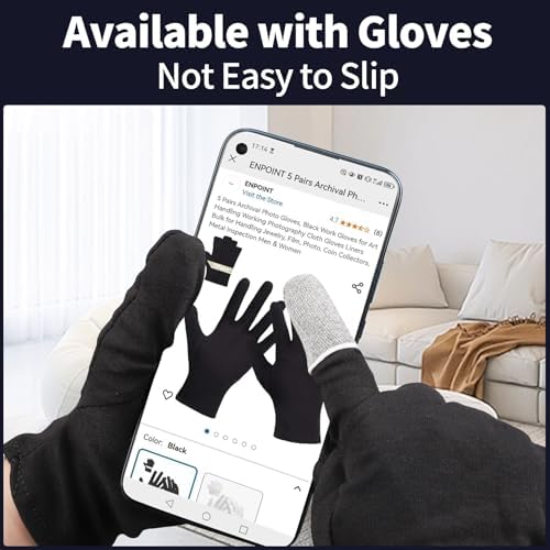20 Pack Anti-Sweat Mobile Gaming Finger Sleeves for Gaming, Breathable Thumb Covers Smooth Finger Covers for Mobile Games, iPad Gaming Accessories,Phone Gaming Accessories, Light Grey - Image 5