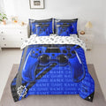 Feelyou Gamer Comforter Set with Sheets 7 Piece King Size Game Controller Bed in a Bag for Boys Gaming Gifts Bedding Set Gamepad Blue and Black Bed Set with Comforter,Sheets,Pillowcases by Feelyou