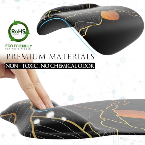 MROCO Ergonomic Mouse Pad with Gel Wrist Rest, 9.4 x 8.1 in, Golden Rise - Image 5