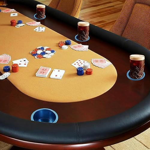 GSE Jumbo Aluminum Cup Holder for Casino Poker Tables, Blue, 2-Pack - Image 6