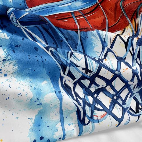 5 Pieces Basketball Comforter Set Boys,Full Comforter Bedding Set for Teens,Boys Full Comforter Sets,Basketball Bedding Twin,Sports Comforter Full 5Pcs - Image 4