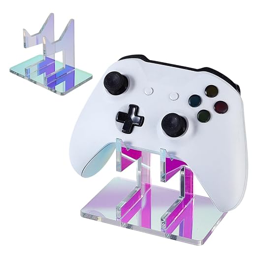 AHANDMAKER Universal Controller Holder, 1 Tier Colorful Detachable Game Show Rack Acrylic Gamepad Storage Desktop Stand Headset Holder for Gamepad Controller Display and Organization by AHANDMAKER